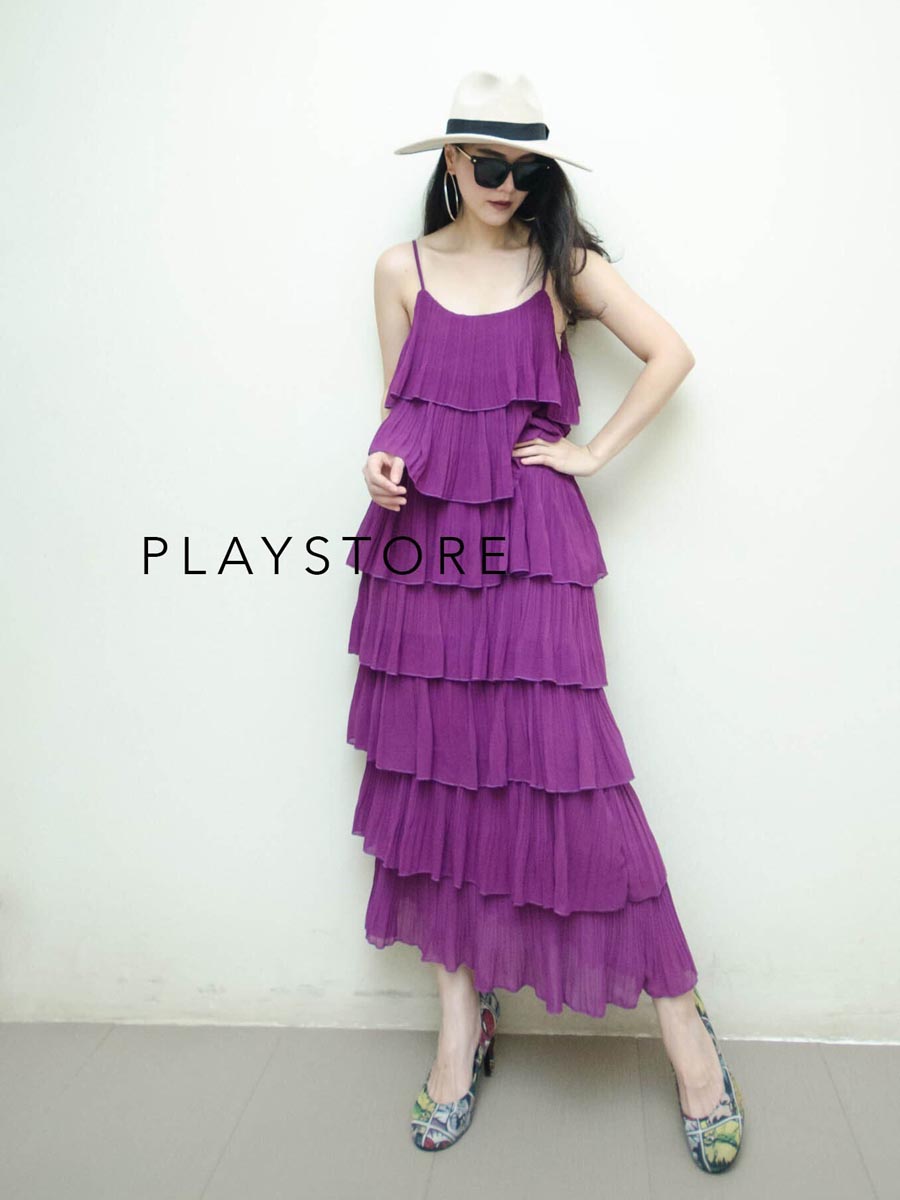 เสื้อผ้าผู้หญิง HeaVeN-7STePs -PLEAT-MAXiDReSS-4